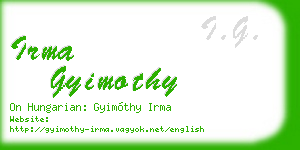 irma gyimothy business card